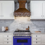 ZLINE 36 in. Dual Fuel Range with Gas Stove and Electric Oven in Stainless Steel (RA36) [Color: Blue Matte]