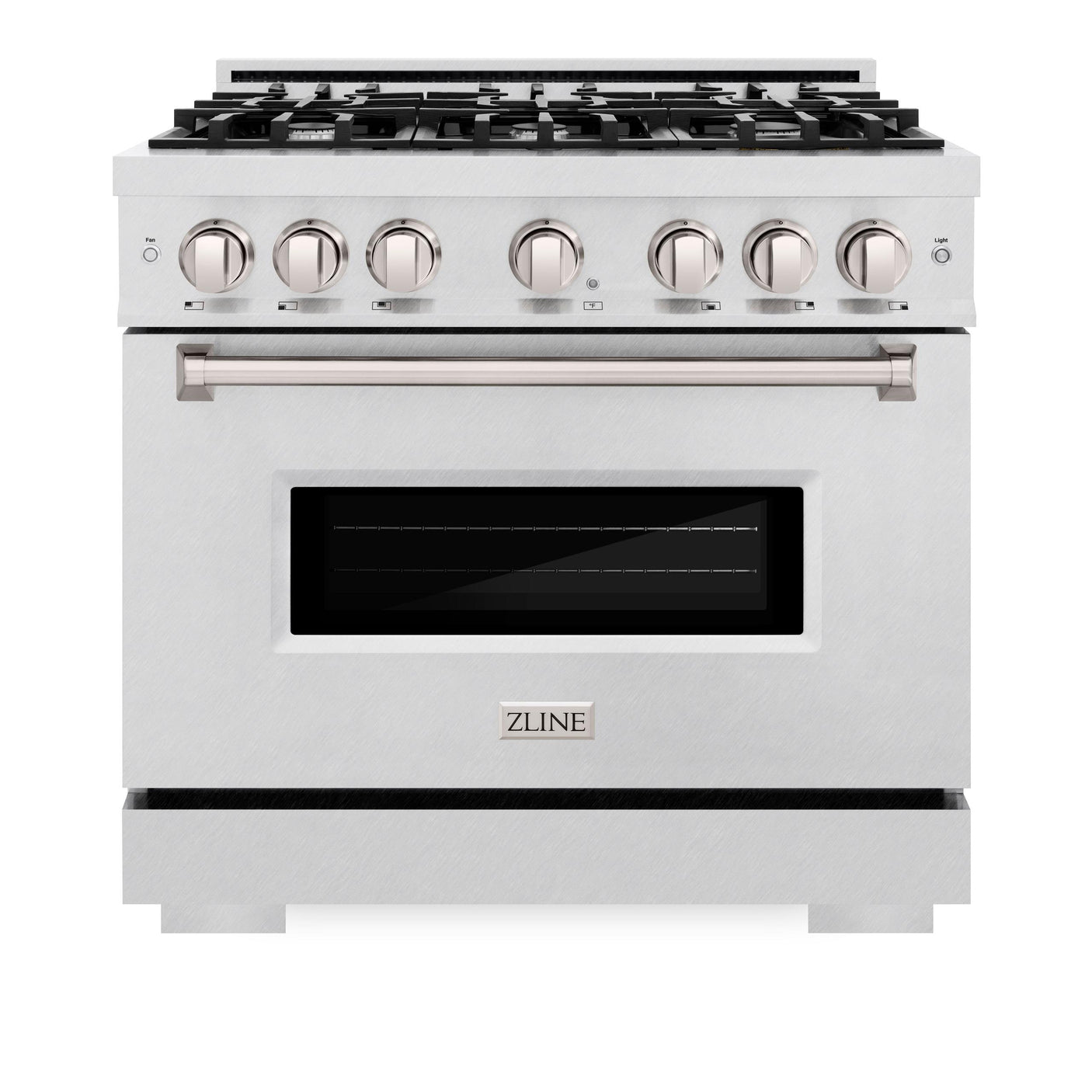 ZLINE 36 in. 5.2 cu. ft. Classic Gas Range with 6 Burner Cooktop and Convection Gas Oven in DuraSnow' Stainless Steel (CGRS-36)