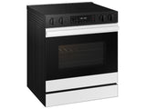 Bespoke 6.3 cu. ft. Smart Slide-In Electric Range with Air Fry & Precision Knobs in White Glass