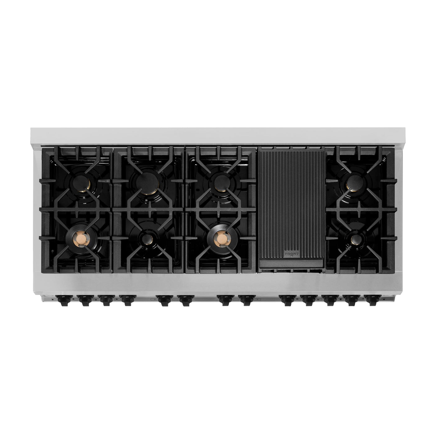 ZLINE Autograph Edition 60" 7.4 cu. ft. Dual Fuel Range with Gas Stove and Electric Oven in Stainless Steel with Accents (RAZ-60) [Color: Matte Black]