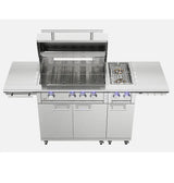 Cart with side burner (add to grill cart/ships LP with NG conversion kit)