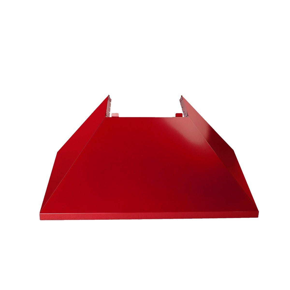 48" Colored Range Hood Shell in Red Gloss (8654-SH-RG-48)-Shell Only