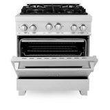 ZLINE 30" 4.0 cu. ft. Range with Gas Stove and Gas Oven in DuraSnow® Stainless Steel with Color Door Options (RGS-30) [Color: Blue Gloss]