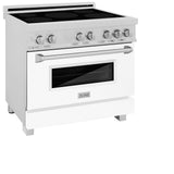 ZLINE 36" 4.6 cu. ft. Induction Range with a 5 Element Stove and Electric Oven (RAINDS-36) [Color: White Matte]