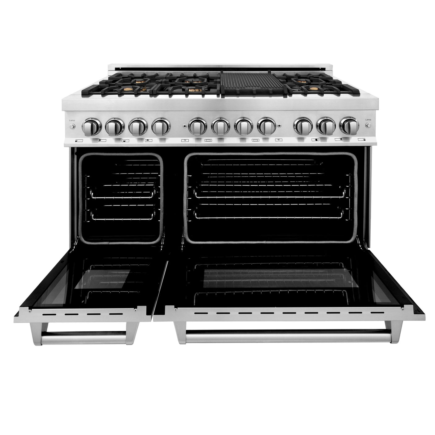 ZLINE 48 in. Dual Fuel Range with Gas Stove and Electric Oven in Stainless Steel (RA48) [Color: DuraSnow Stainless Steel]