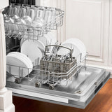 ZLINE 18 in. Compact Top Control Dishwasher with Stainless Steel Tub and Traditional Handle, 52dBa (DW-18) [Color: DuraSnow Stainless Steel]