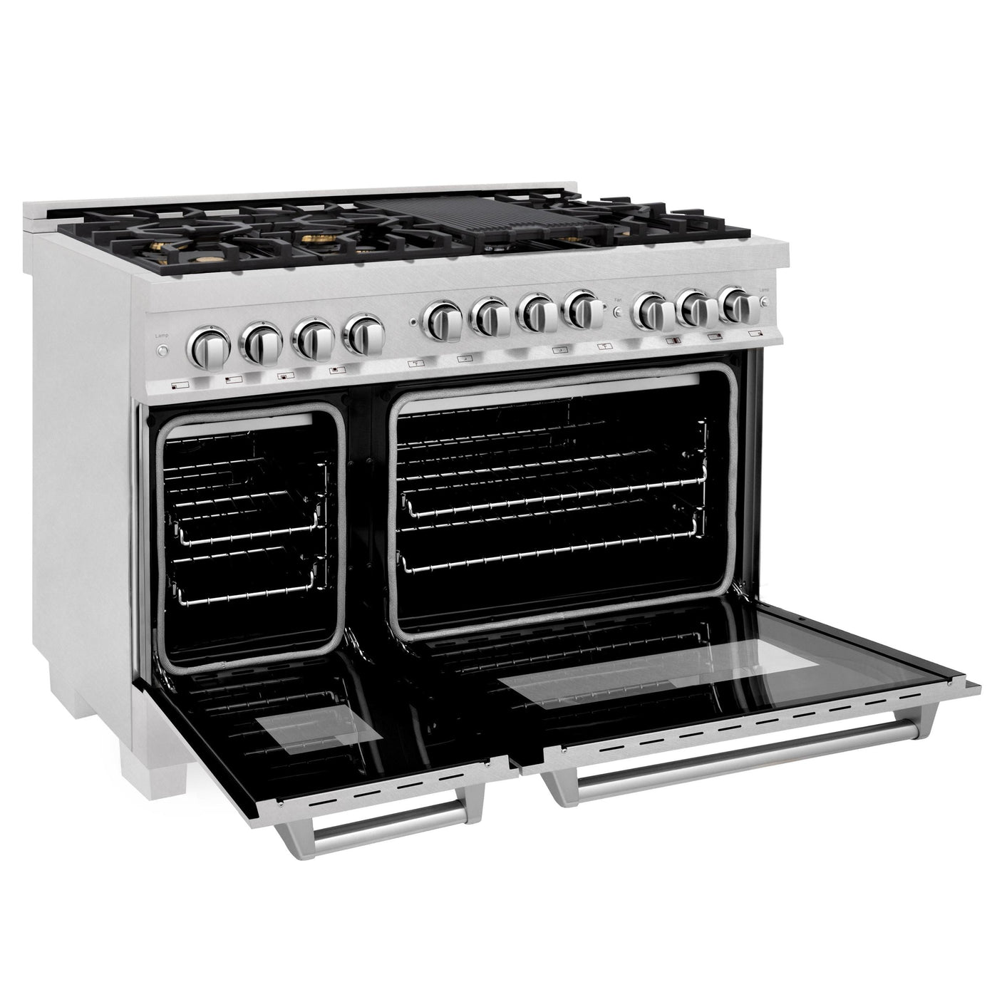 ZLINE 48" 6.0 cu. ft. Range with Gas Stove and Gas Oven in ZLINE DuraSnow Stainless Steel® (RGS-SN-48) [Color: Red Matte]