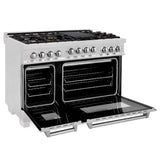 ZLINE 48" 6.0 cu. ft. Range with Gas Stove and Gas Oven in ZLINE DuraSnow Stainless Steel® (RGS-SN-48) [Color: DuraSnow Stainless Steel with Brass Burners]