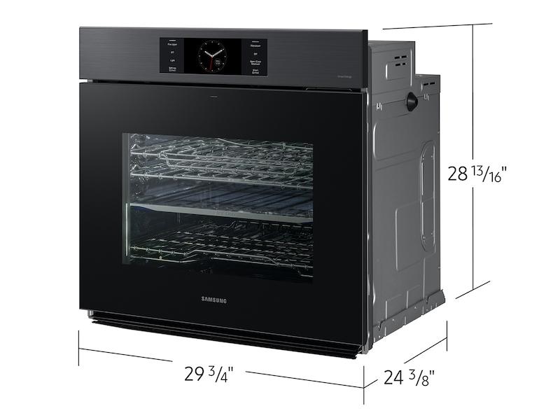 Bespoke 30" Matte Black Single Wall Oven with AI Pro Cooking™ Camera