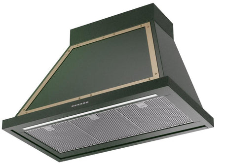 Nostalgie 36 Inch Emerald Green Wall Mount Convertible Range Hood