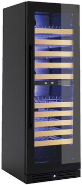 Tall Dual Zone Wine Black Glass