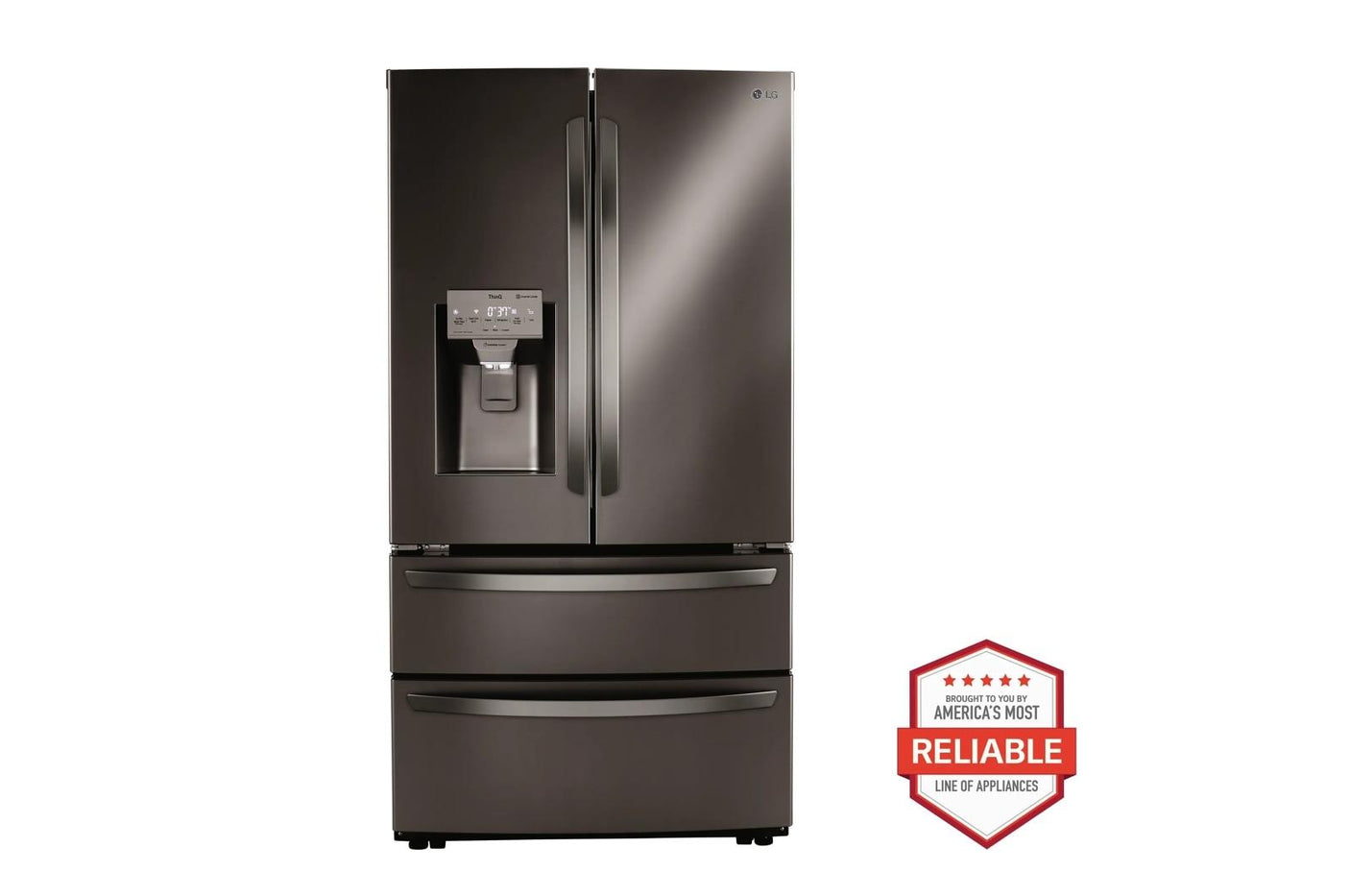 22 cu ft. Smart Counter Depth Double Freezer Refrigerator with Craft Ice™