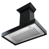 ZLINE Convertible Vent Wooden Wall Mount Range Hood in Black (KBCC)