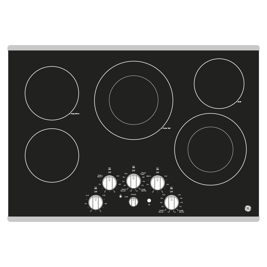 GE® 30" Built-In knob Control Electric Cooktop