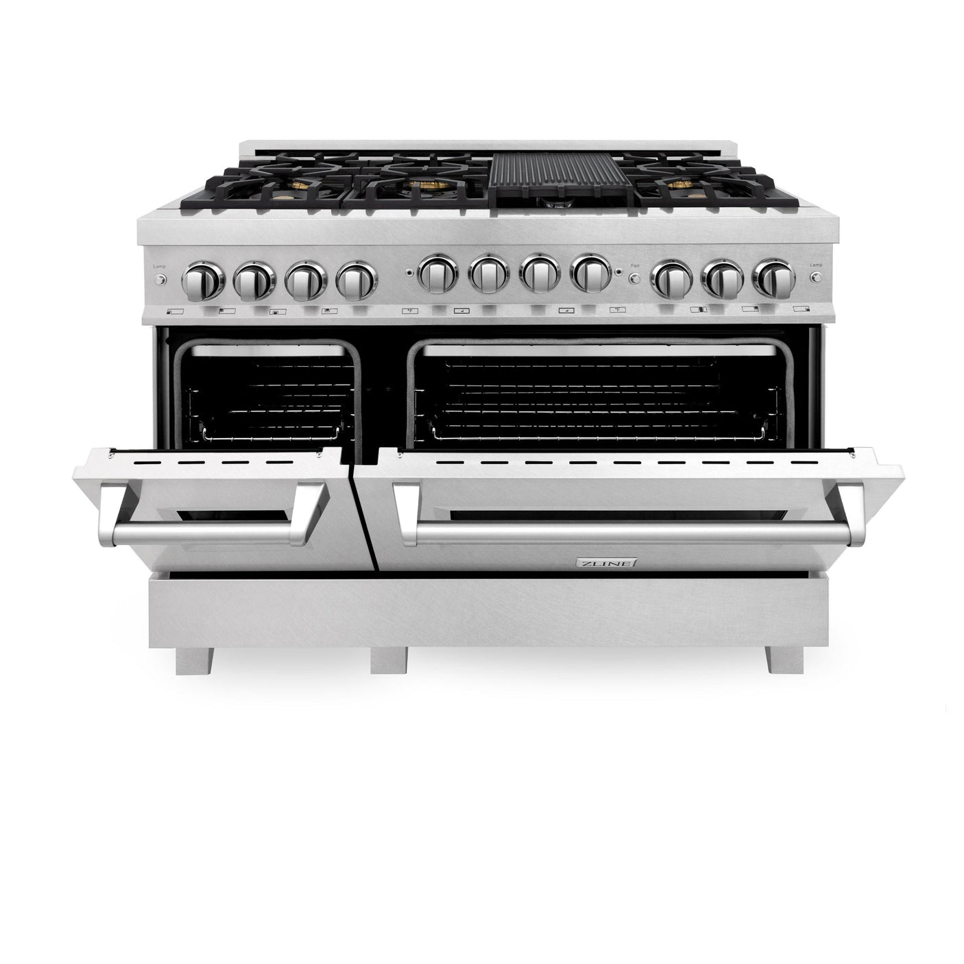 ZLINE 48" 6.0 cu. ft. Range with Gas Stove and Gas Oven in ZLINE DuraSnow Stainless Steel® (RGS-SN-48) [Color: Red Matte]