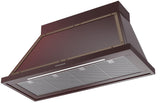 Nostalgie 48 Inch Burgundy Wall Mount Convertible Range Hood