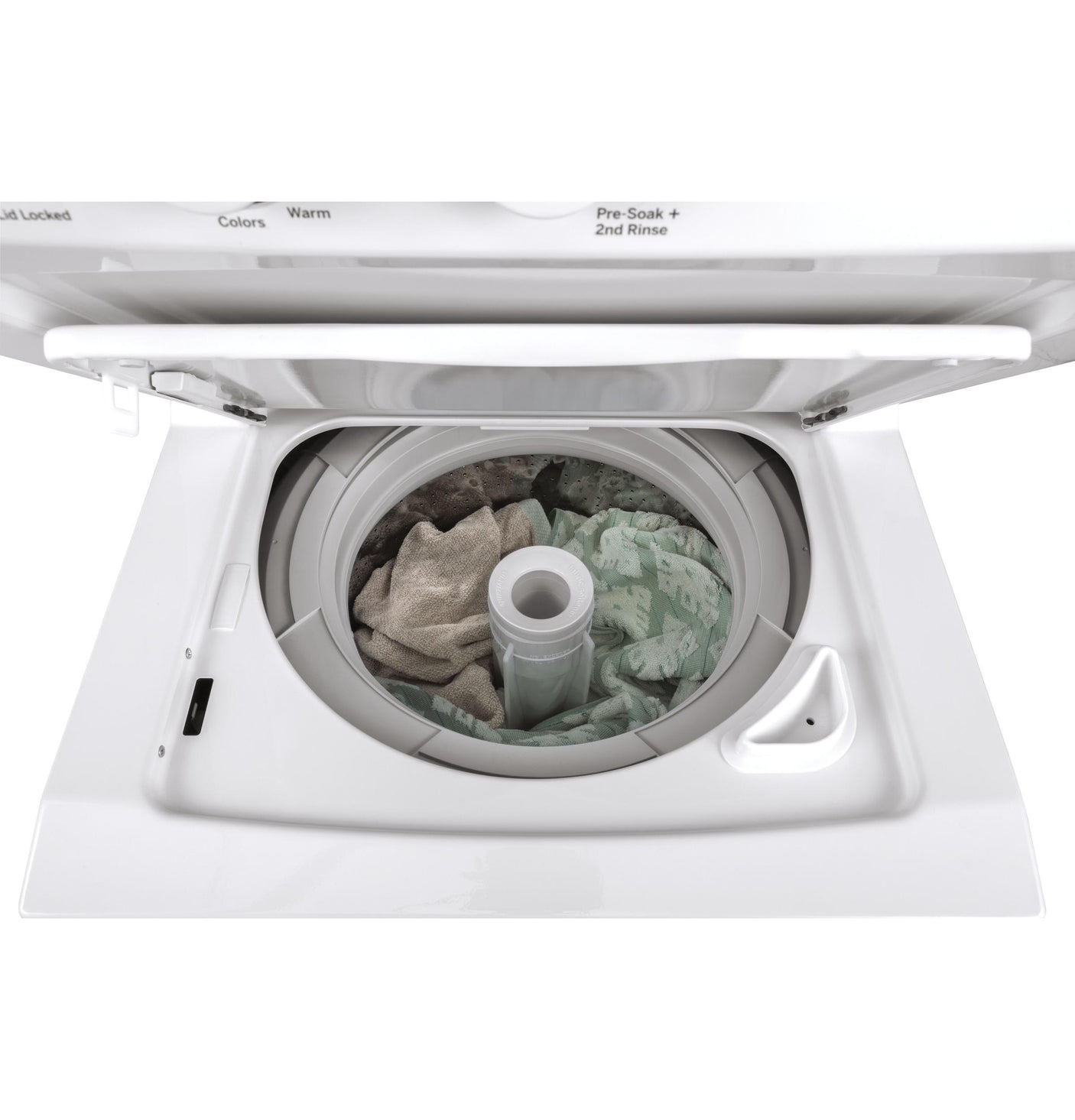 GE Unitized Spacemaker® 2.3 cu. ft. Capacity Washer with Stainless Steel Basket and 4.4 cu. ft. Capacity Electric Dryer