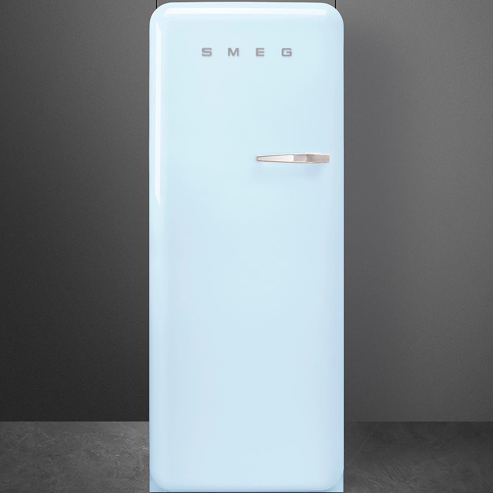 Approx 24" 50'S Style Refrigerator with ice compartment, Pastel blue, Left hand hinge