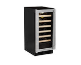 15" High Efficiency Single Zone Wine Cellar - Panel Overlay Frame Glass Door - Integrated Left Hinge