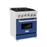 ZLINE 24 in. 2.8 cu. ft. Range with Gas Stove and Gas Oven in DuraSnow Stainless Steel (RGS-SN-24) [Color: Blue Matte]