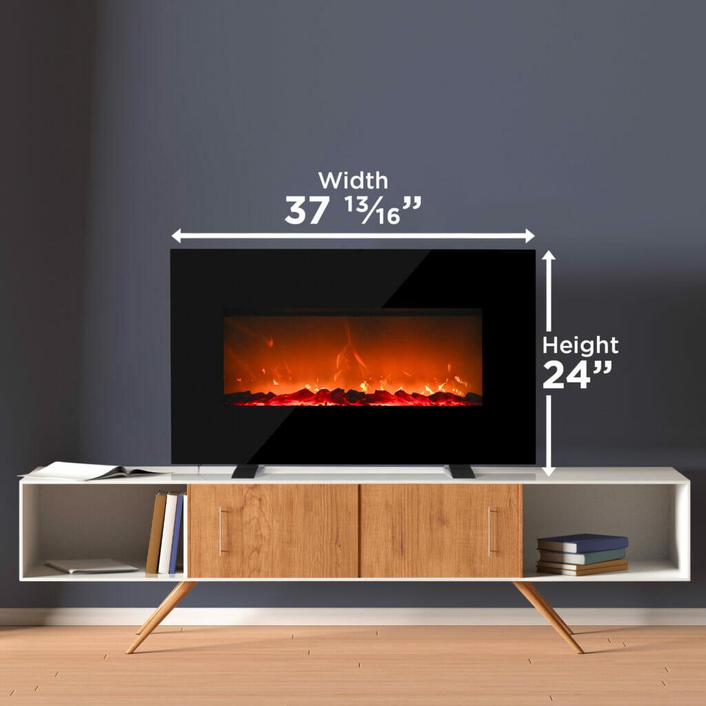 Danby Designer 38" Wall Mount Electric Fireplace in Black