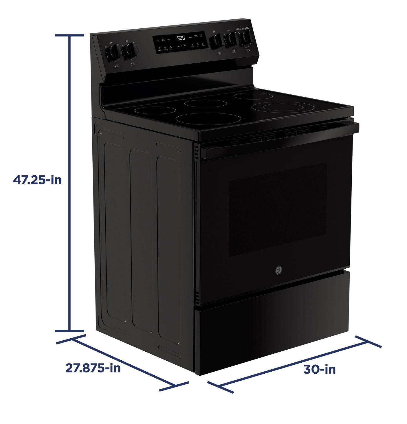 GE® 30" Free-Standing Electric Range with Crisp Mode