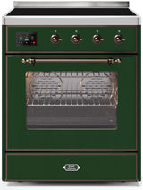 Majestic II 30 Inch Electric Freestanding Range in Emerald Green with Bronze Trim