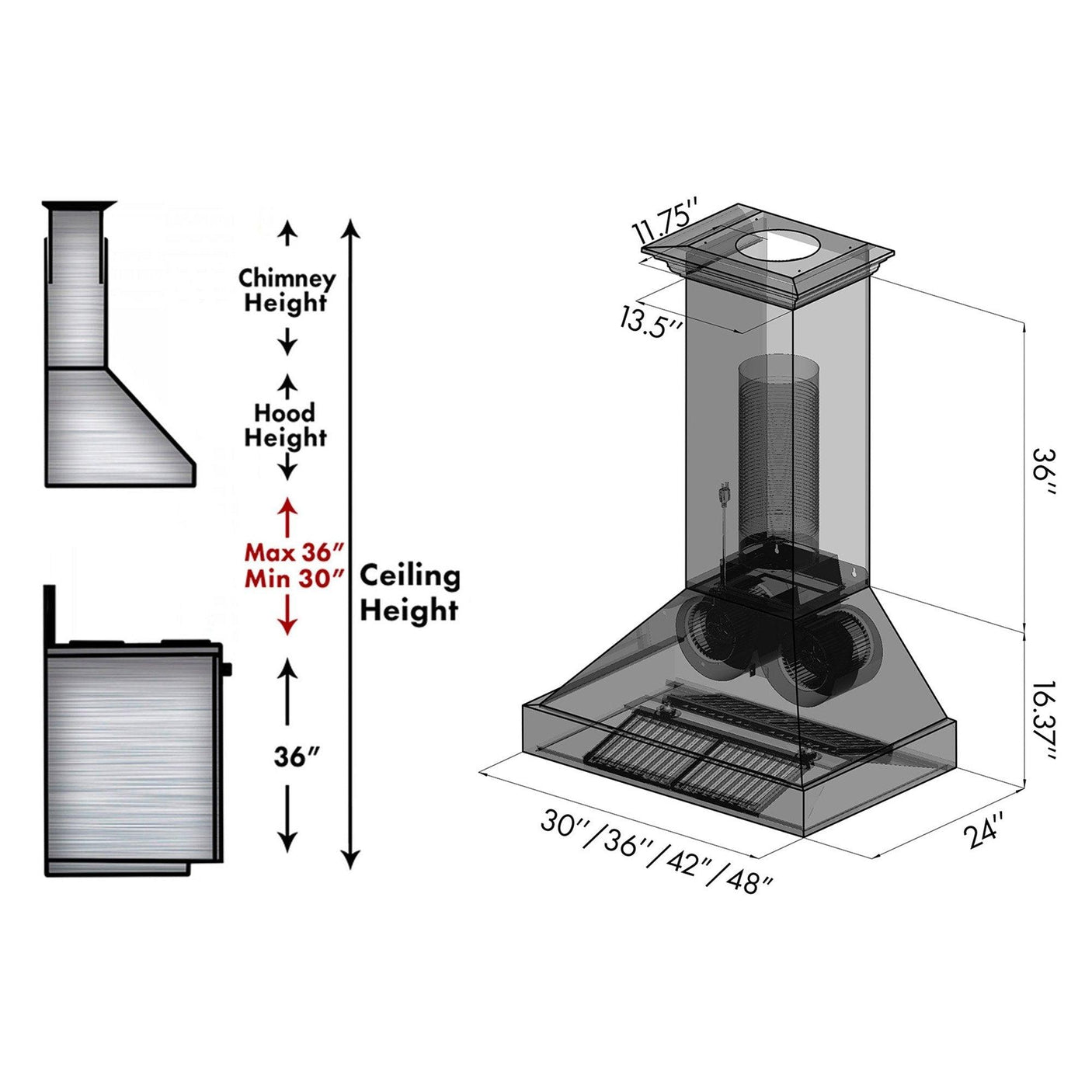 ZLINE Designer Series Wall Mount Range Hood (8667B)