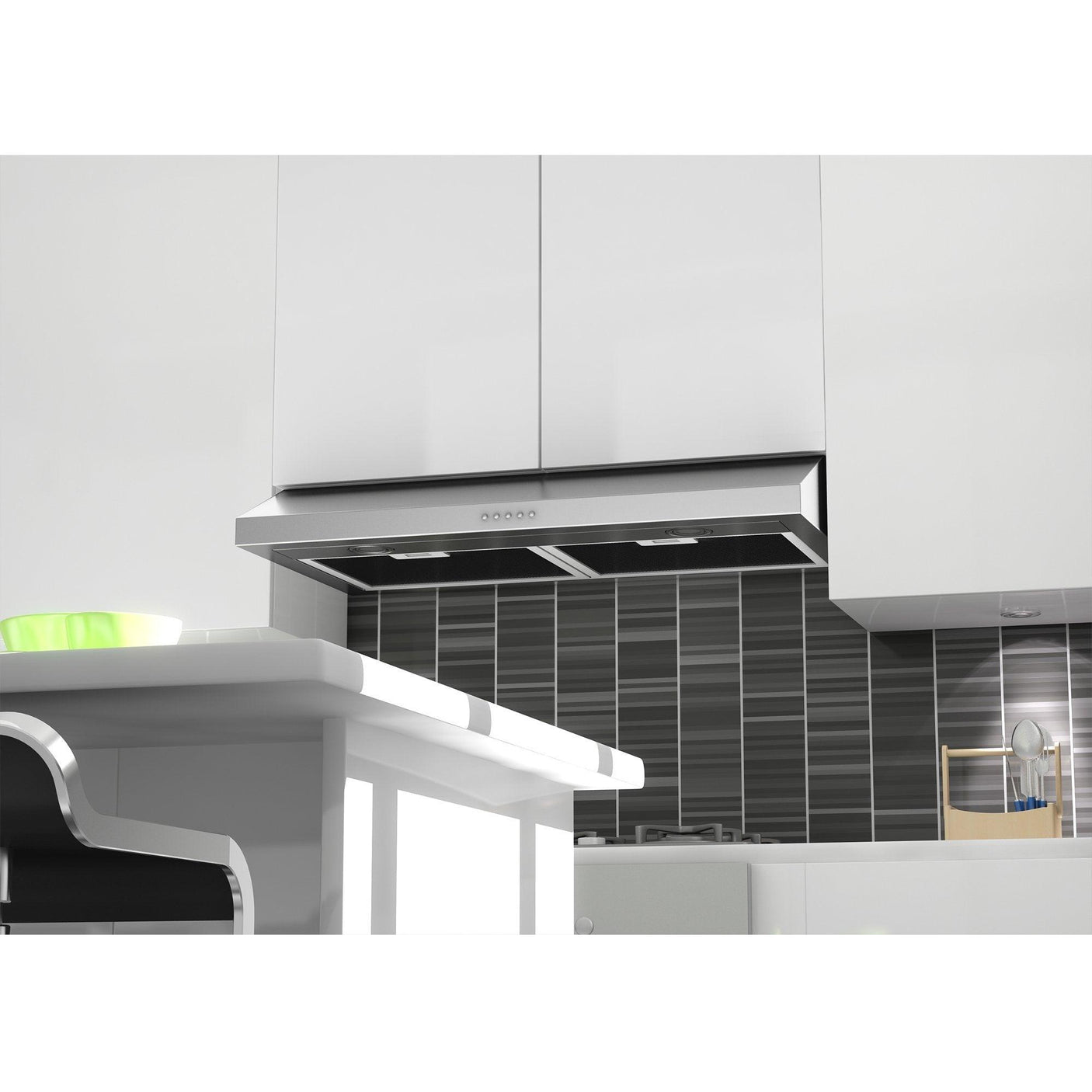 ZLINE 30 inch 280 CFM Ducted Under Cabinet Range Hood in Stainless Steel - Hardwired Power (615-30)