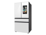 Bespoke Counter Depth 4-Door French Door Refrigerator (23 cu. ft.) with Family Hub™ in White Glass