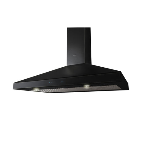 VARNA BLACK Wall Mount Range Hood 30" wide - 600CFM