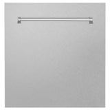 ZLINE 24" Monument Dishwasher Panel with Traditional Handle and Color Options (DPMT-24) [Color: DuraSnow Stainless Steel]