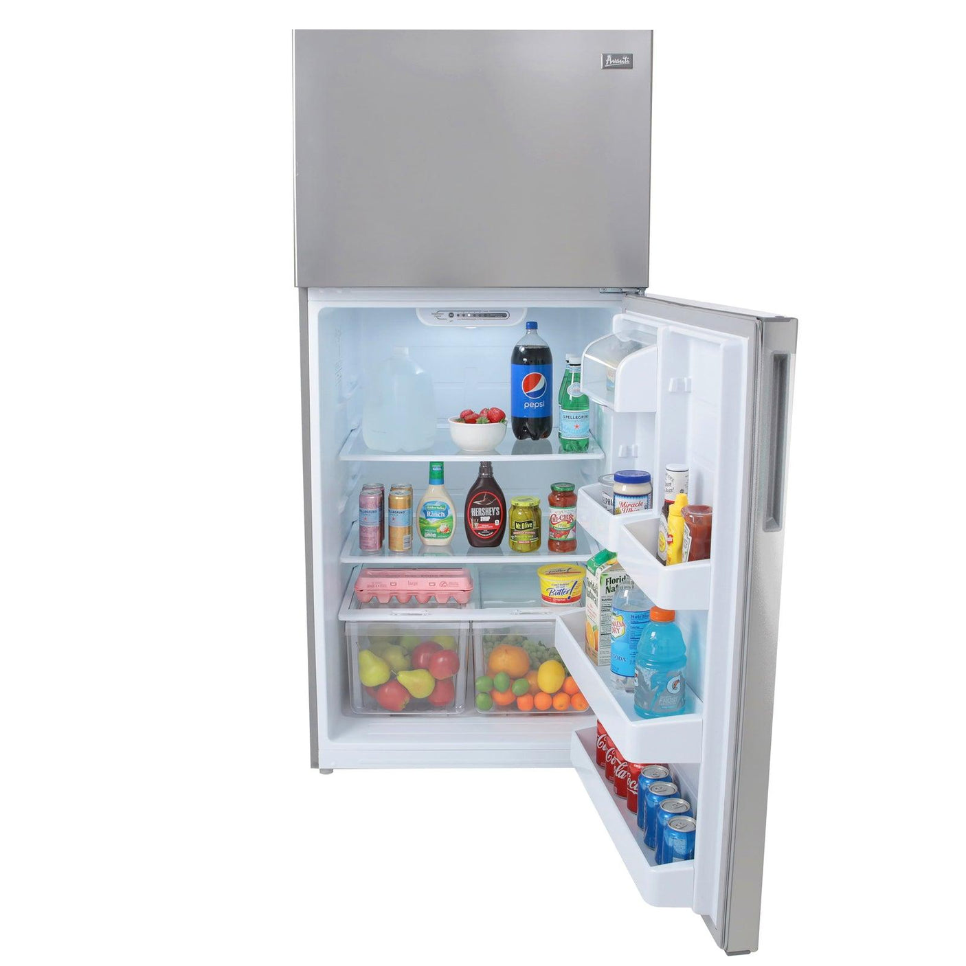 Avanti Frost-Free Apartment Size Refrigerator, 18.0 cu. ft. - Stainless Steel / 18 cu. ft.