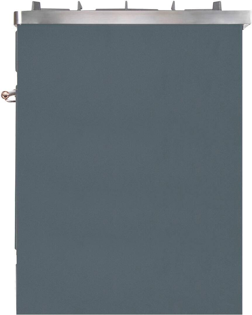 Majestic II 30 Inch Dual Fuel Natural Gas Freestanding Range in Blue Grey with Copper Trim