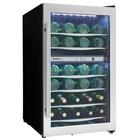 Danby 38 Bottle Free-Standing Wine Cooler in Stainless Steel