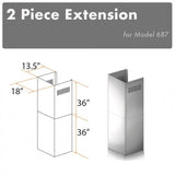 ZLINE 2-36 in. Chimney Extensions for 10 ft. to 12 ft. Ceilings (2PCEXT-687)