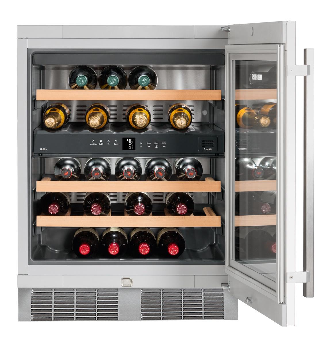 Built-under multi-temperature wine fridge