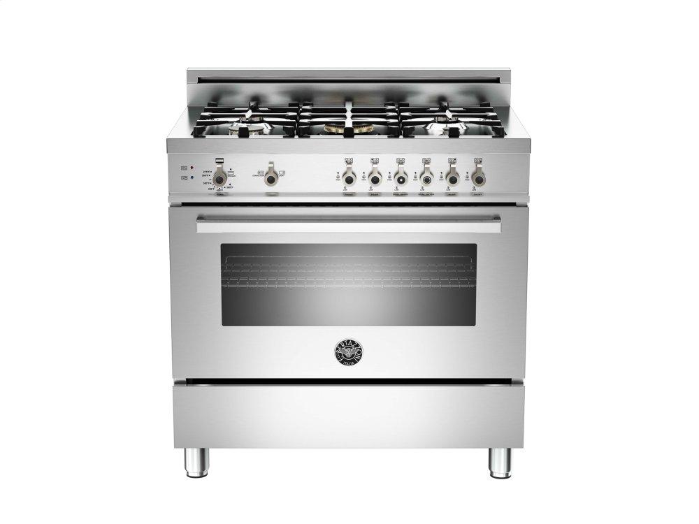 36 5-Burner, Gas Oven Stainless