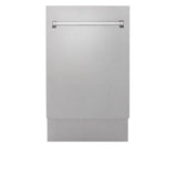 ZLINE 18" Tallac Series 3rd Rack Top Control Dishwasher with Traditional Handle, 51dBa [Color: DuraSnow Stainless Steel]