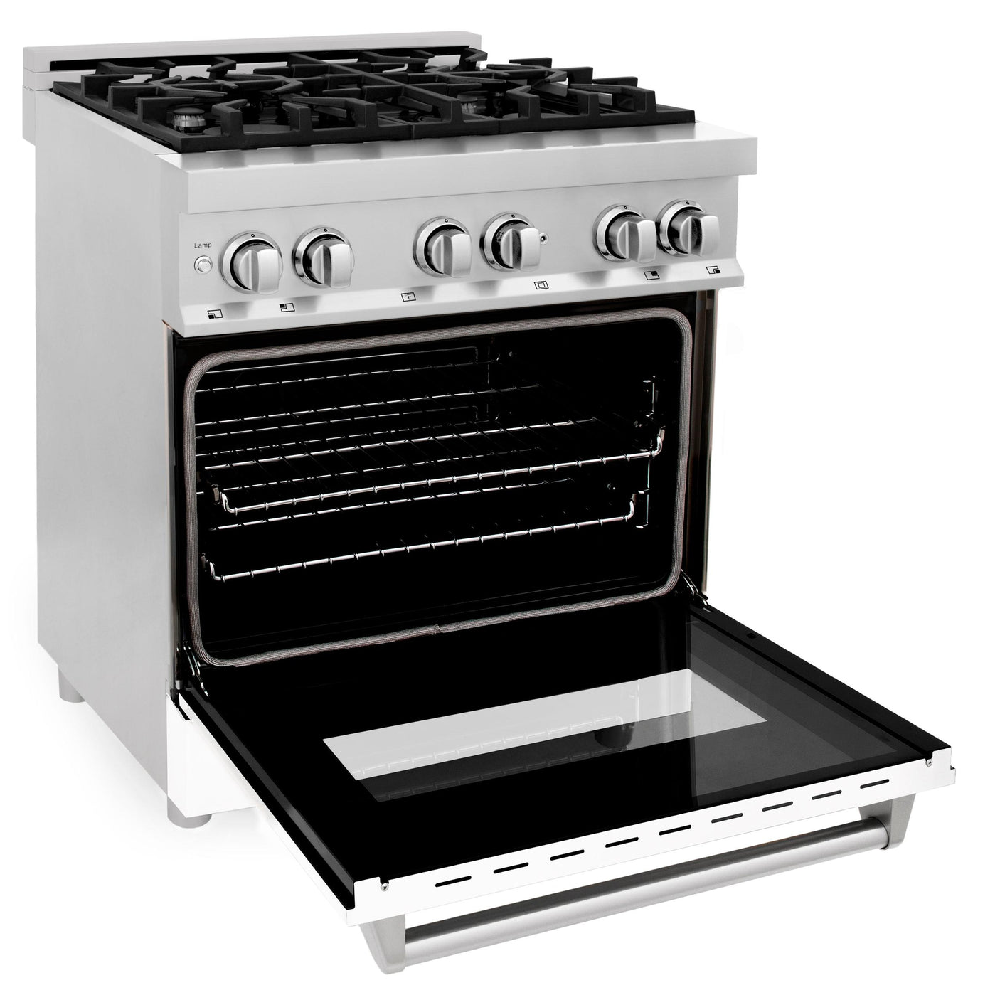 ZLINE 30 in. Dual Fuel Range with Gas Stove and Electric Oven in Stainless Steel (RA30) [Color: White Matte]