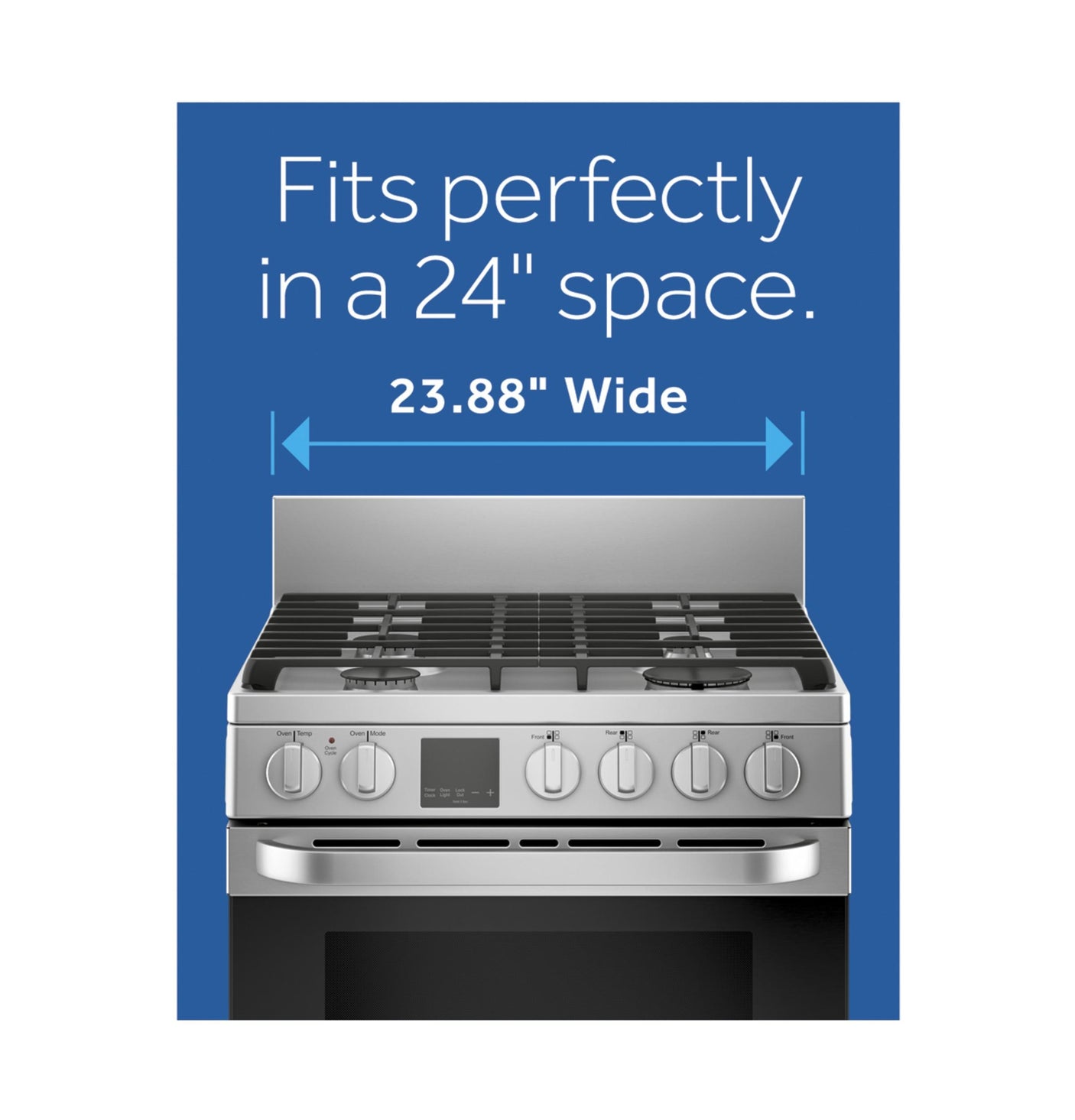 24" 2.9 Cu. Ft. Gas Free-Standing Range with Convection and Modular Backguard