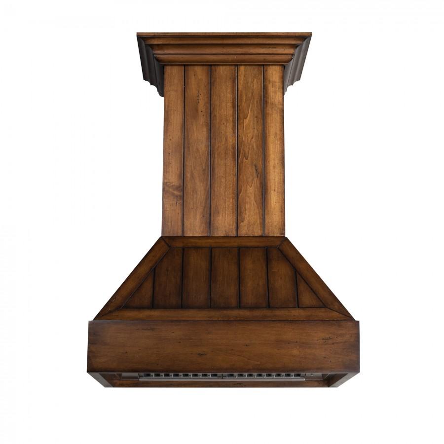 ZLINE Shiplap Wooden Wall Mount Range Hood in Rustic Light Finish - Includes Motor (349LL)