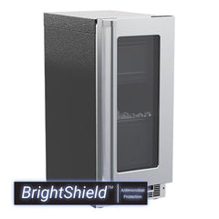 15-In Marvel Professional Clear Ice Machine With Brightshield with Brightshield\u2122 - Yes, Door Style - Stainless Steel Frame Glass