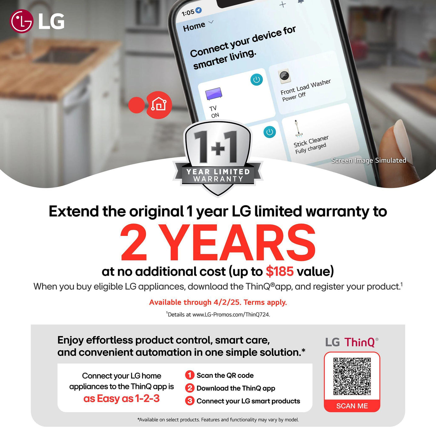 LG SIGNATURE Top Control Smart Wi-Fi Enabled Dishwasher with TrueSteam® and QuadWash™