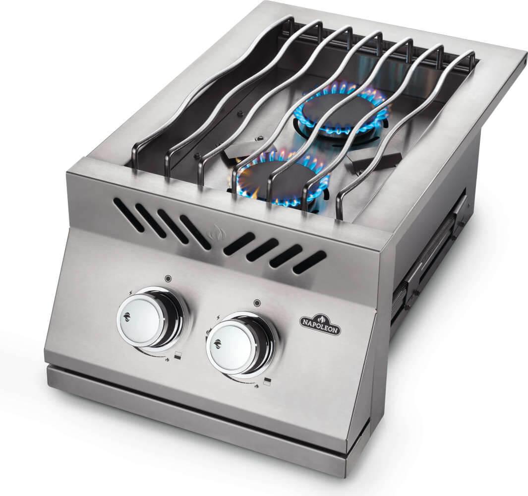 Built-in 500 Series Inline Dual Range Top Burner with Stainless Steel Cover , Natural Gas, Stainless Steel