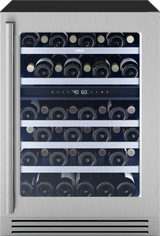 Presrv Pro Wine Cooler, 24in Under Cabinet, SS+Glass, Reverse Door, 2 Zone