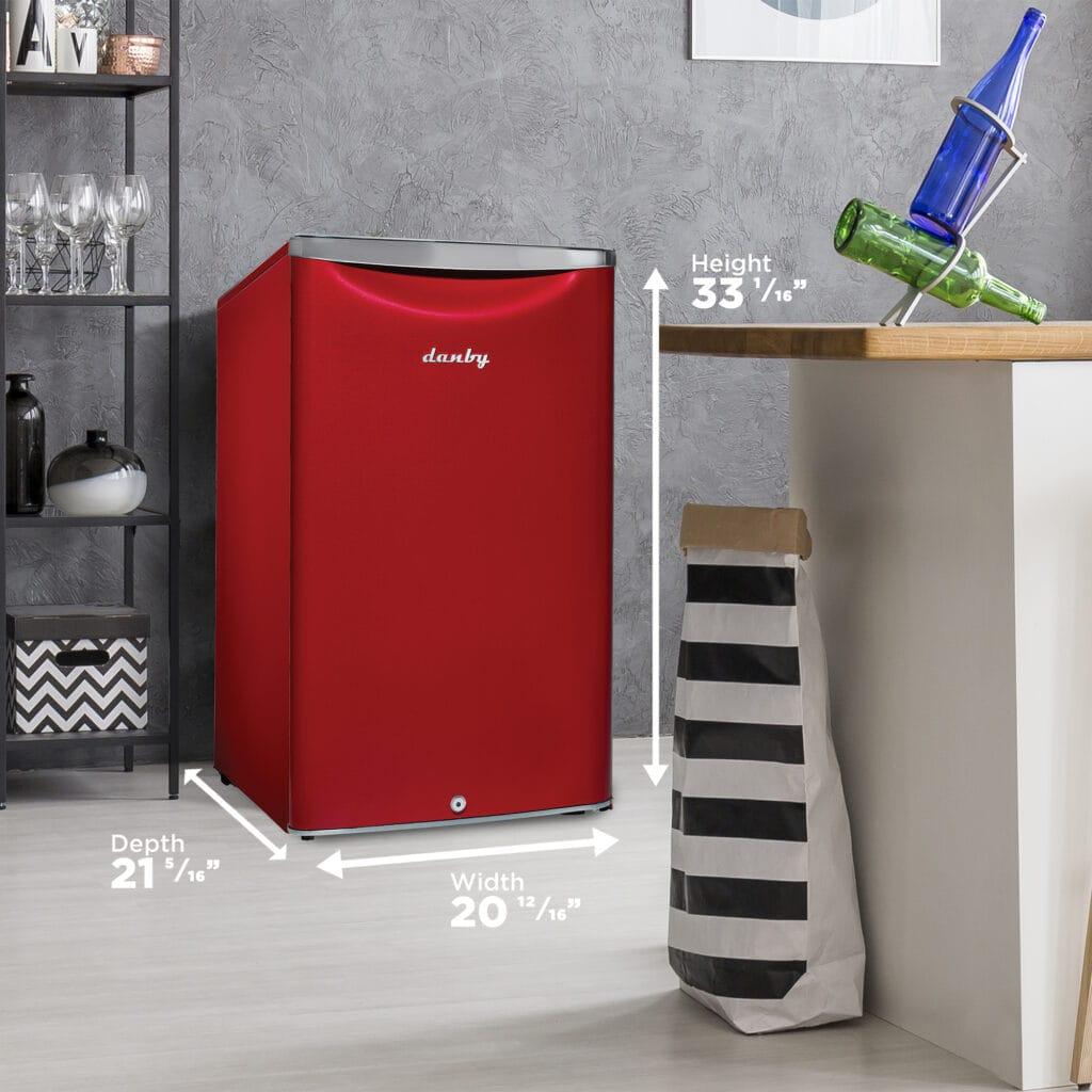 Danby 4.4 cu. ft. Retro Compact Fridge in Metallic Red ()