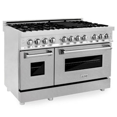 ZLINE 48 in. Dual Fuel Range with Gas Stove and Electric Oven in Stainless Steel (RA48) [Color: DuraSnow Stainless Steel]