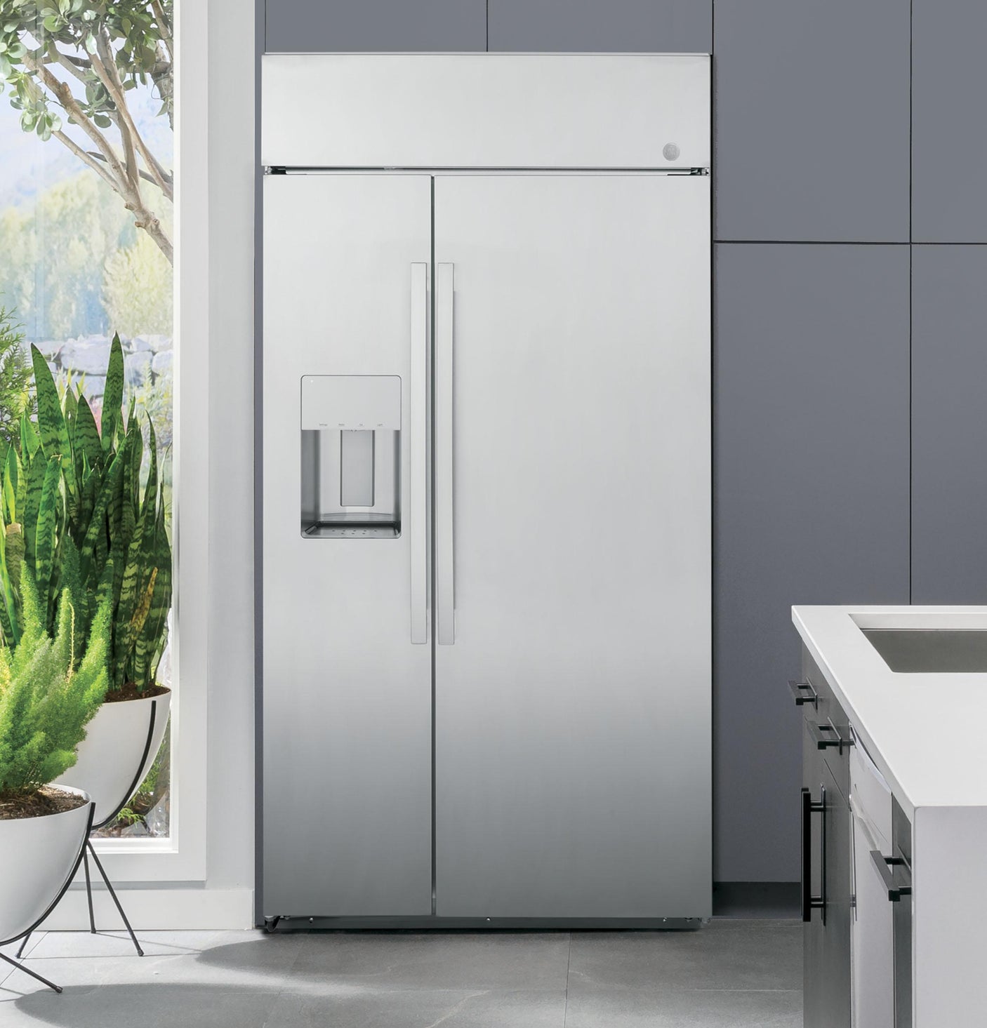 GE Profile™ 42" Smart Built-In Side-by-Side Refrigerator with Dispenser