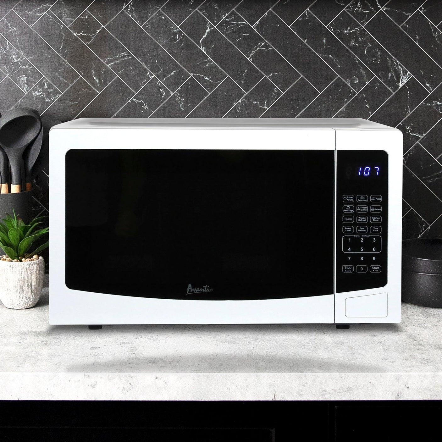 Avanti Microwave Oven, 1.1 cu. ft. Capacity - White / 1.1 cu. ft.